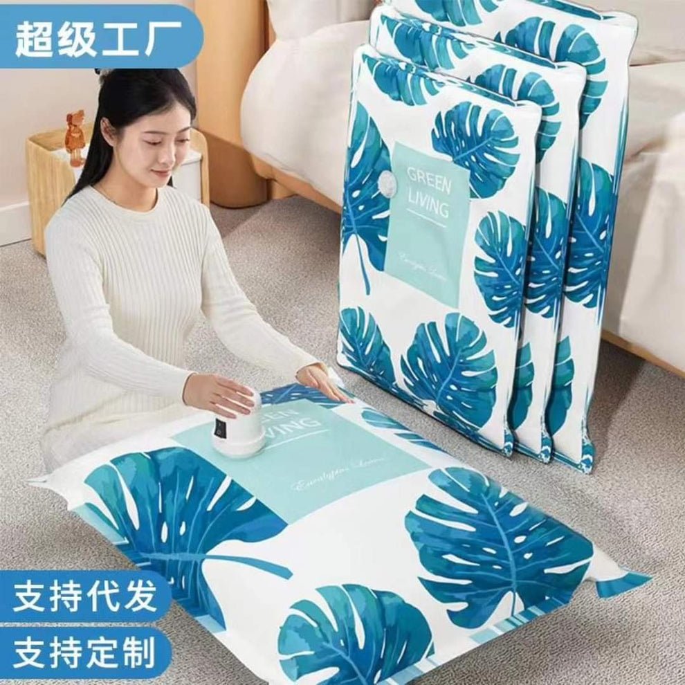 5 - Piece Vacuum Compression Storage Bag with electric pump - Enkaji Households