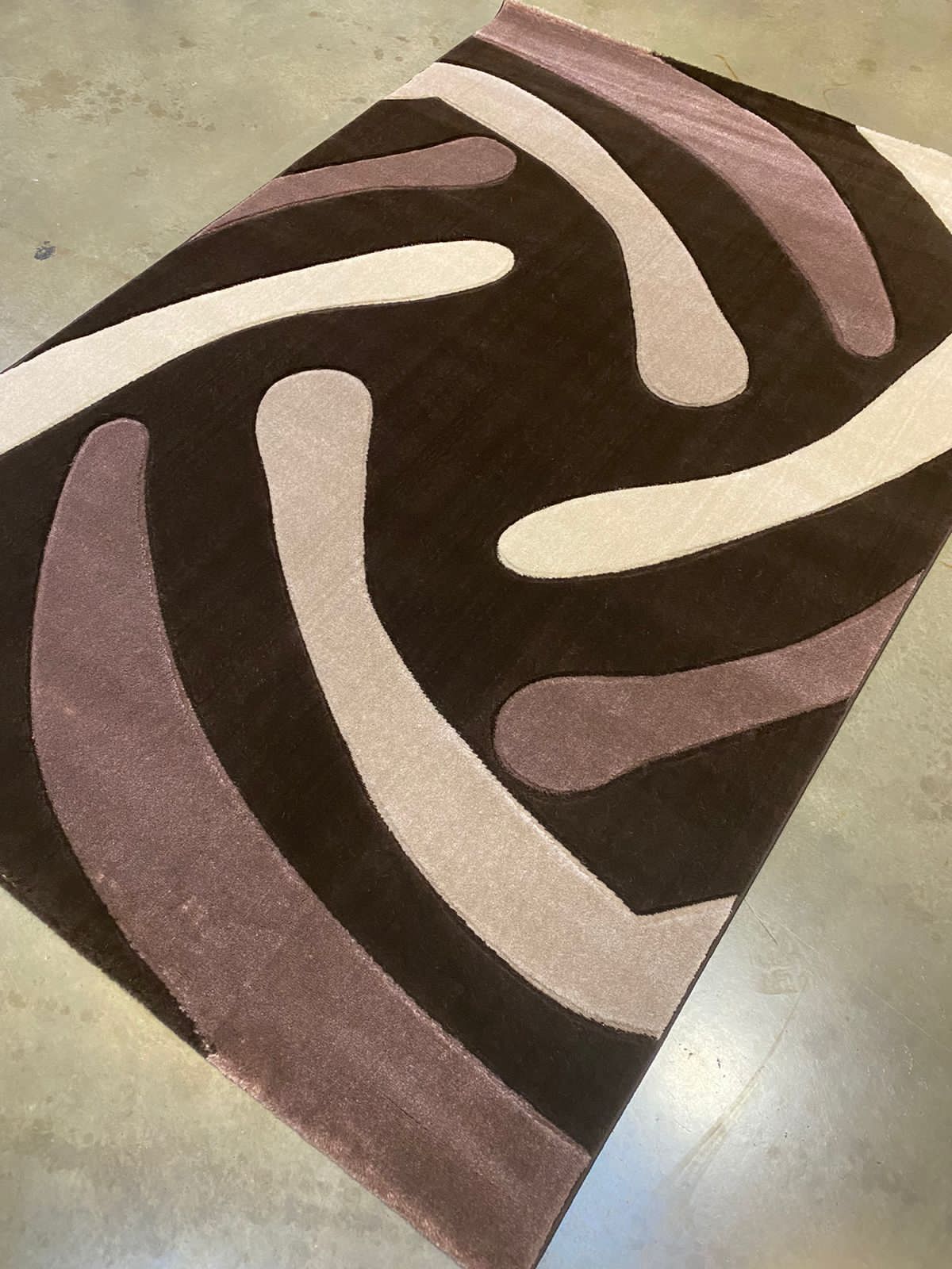 5x8 Modern Carpet Rug – Geometric & Swirl Pattern - Enkaji Households