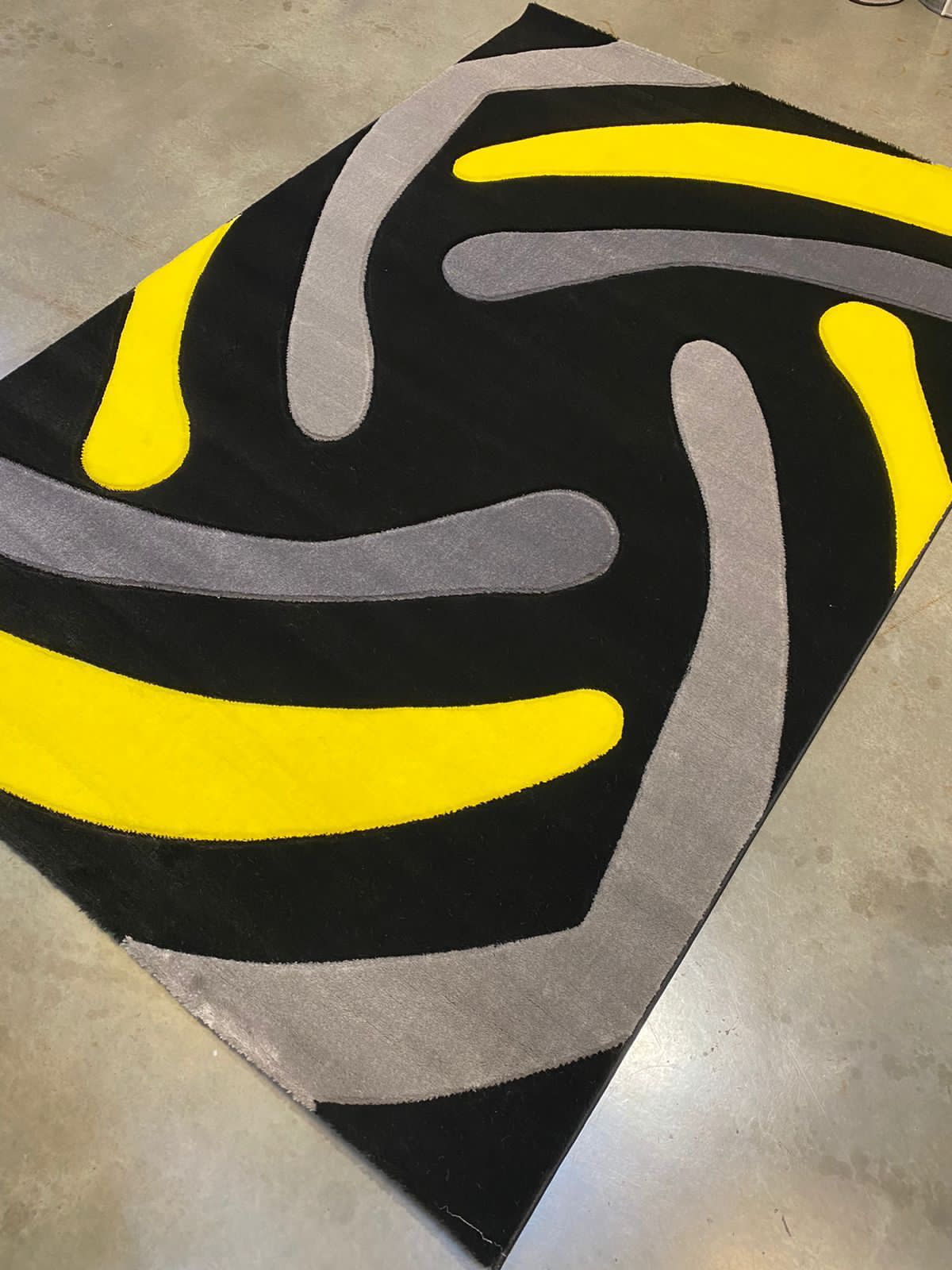 5x8 Modern Carpet Rug – Geometric & Swirl Pattern - Enkaji Households