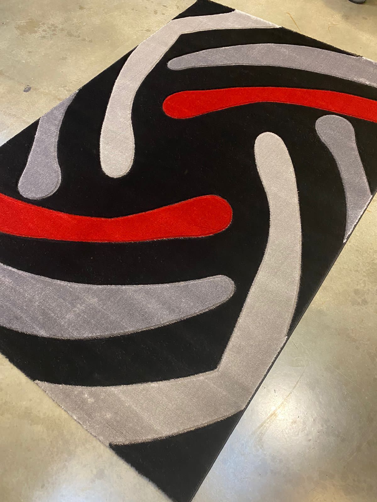 5x8 Modern Carpet Rug – Geometric & Swirl Pattern - Enkaji Households