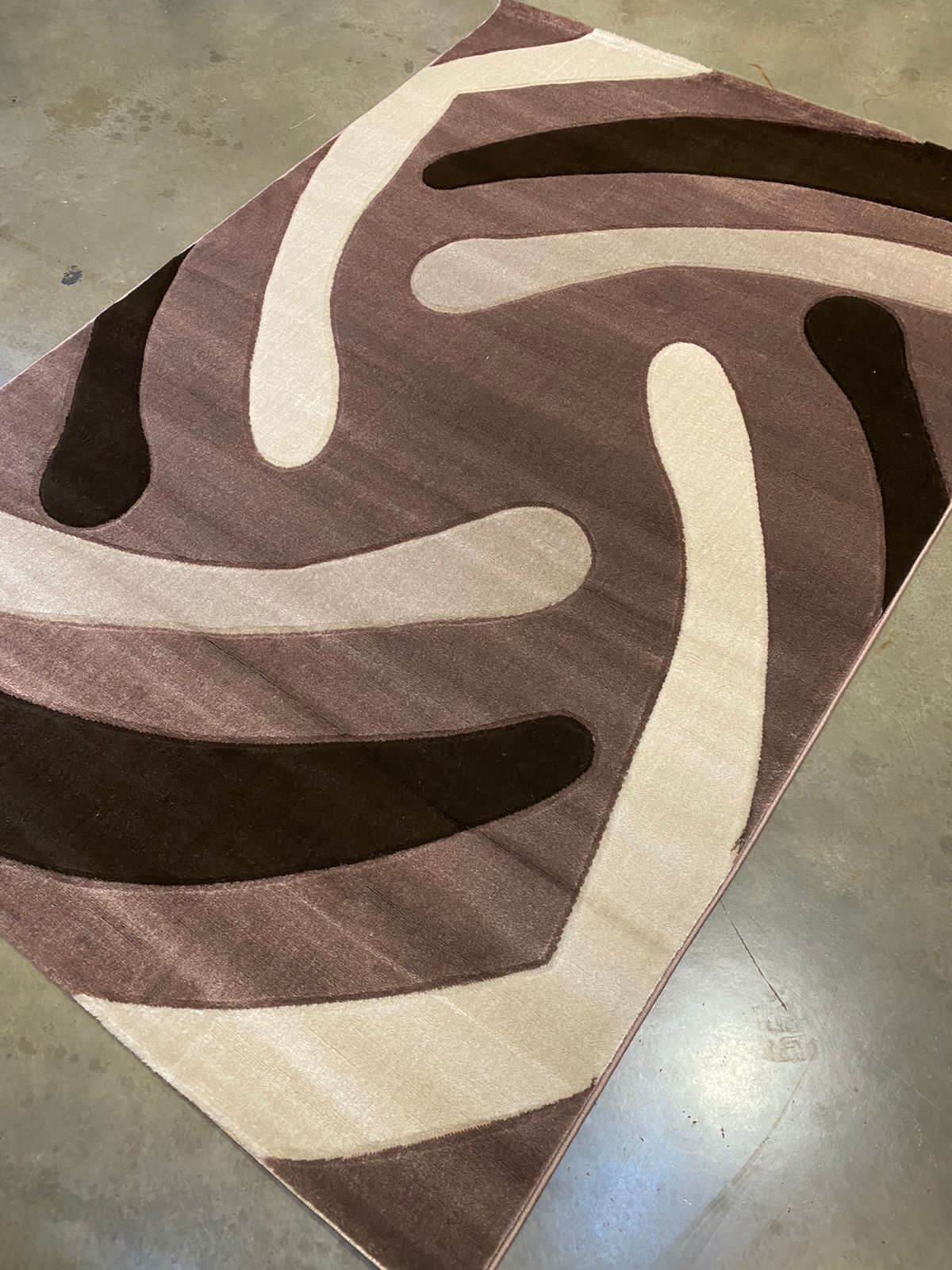 5x8 Modern Carpet Rug – Geometric & Swirl Pattern - Enkaji Households