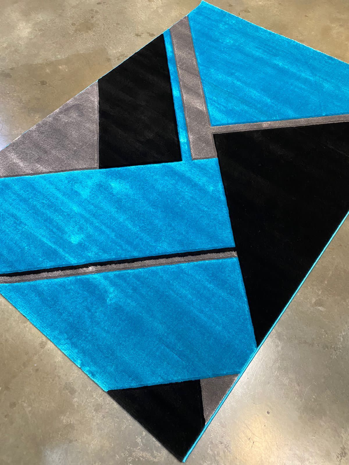 5x8 Modern Carpet Rug – Geometric & Swirl Pattern - Enkaji Households