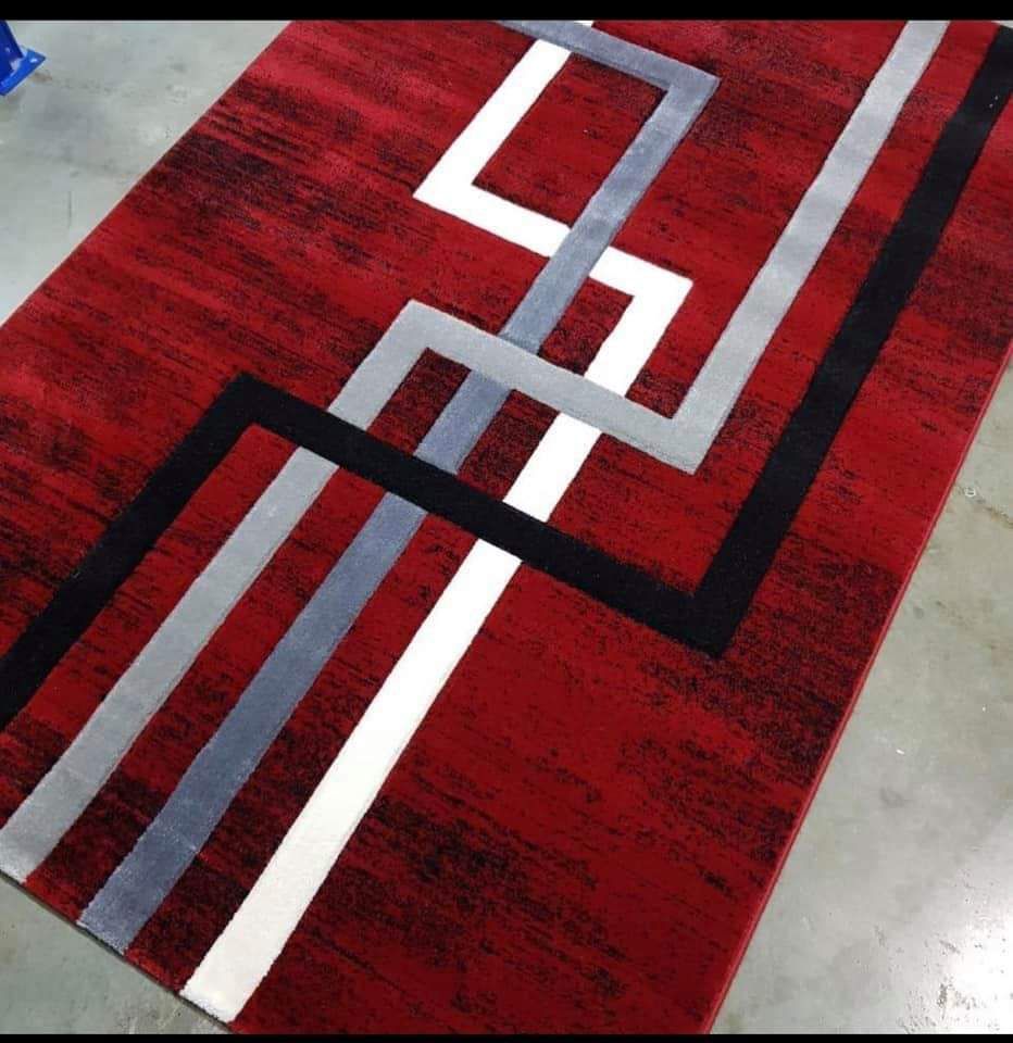 5x8 Modern Carpet Rug – Geometric & Swirl Pattern - Enkaji Households