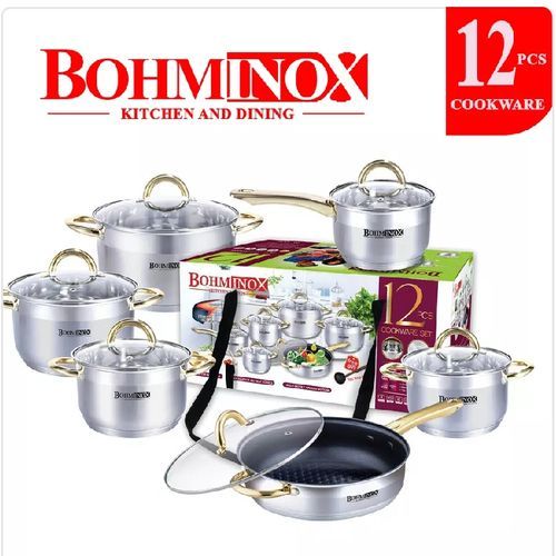 Bohminox 12 - Piece Cookware Set - Enkaji Households