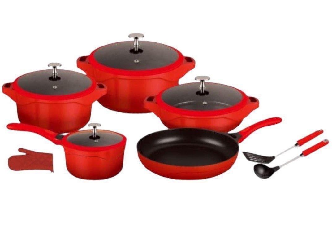 Die - Cast Aluminum Cookware Set 12PCS - Enkaji Households