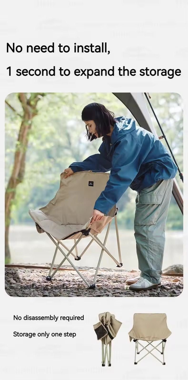 Folding camping Moon Chair - Enkaji Households