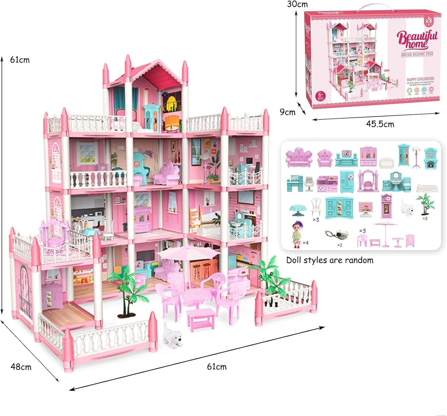 Luxury Big Doll House – A Dream Playset for Kids - Enkaji Households