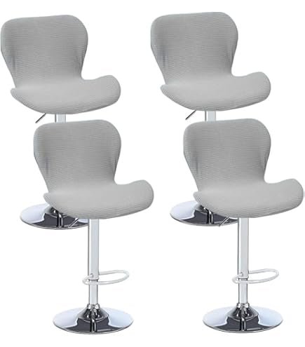 Modern Adjustable Bar Stool – Swivel Counter Height Chair with Footrest - Enkaji Households
