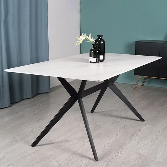 Modern Glass Top Dining Table - Enkaji Households