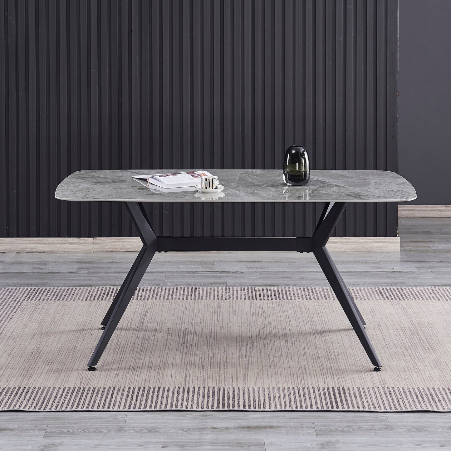 Modern Glass Top Dining Table - Enkaji Households