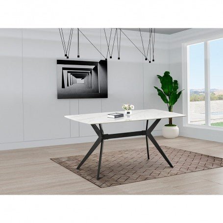 Modern Glass Top Dining Table - Enkaji Households
