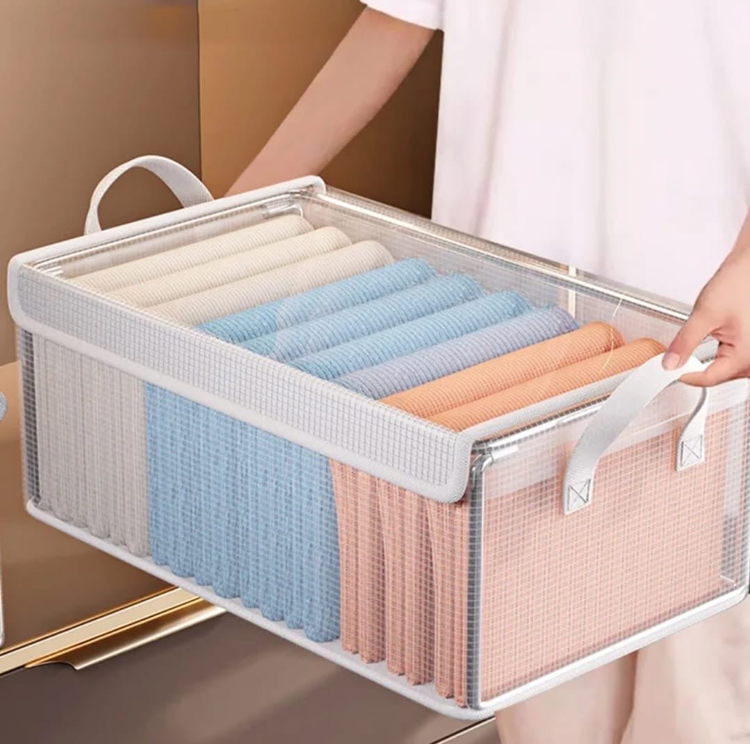 Thick transparent fabric closet organizer - Enkaji Households