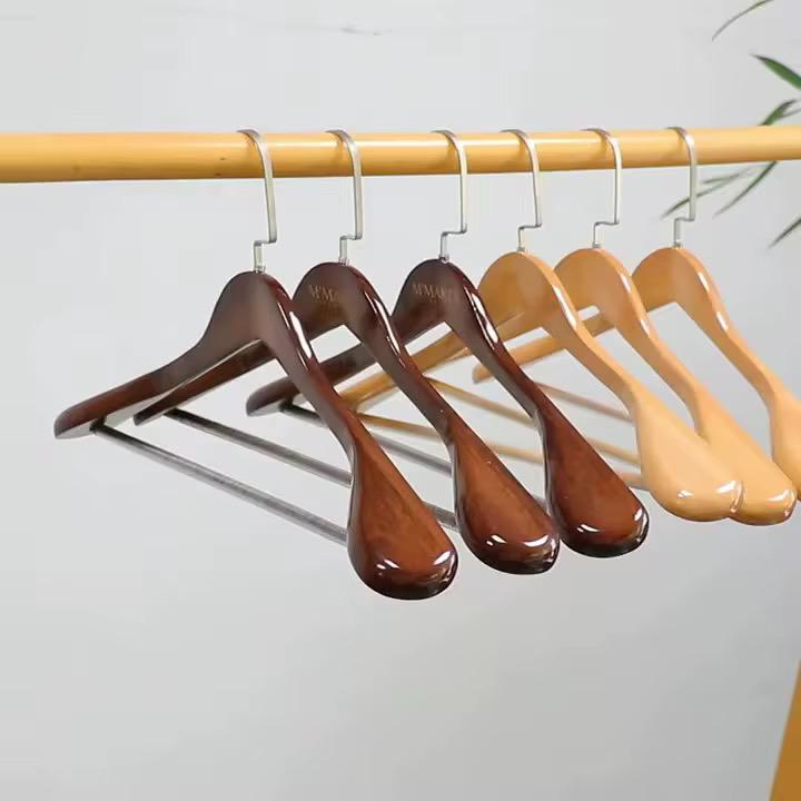 Wide Wooden Hangers (10 Pack) - Enkaji Households