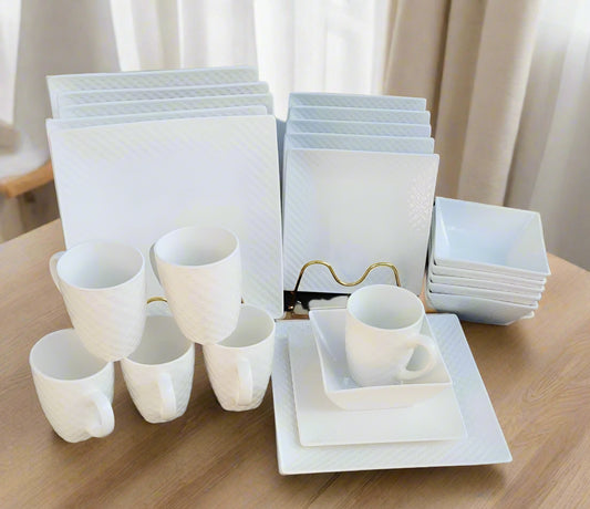 24 - Piece Ceramic Dinner Set - Enkaji Households