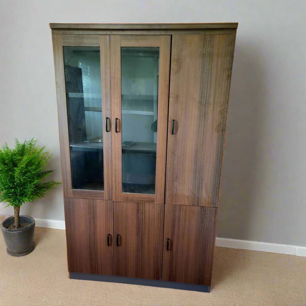 3 - Door Wooden Storage Cabinet - Enkaji Households