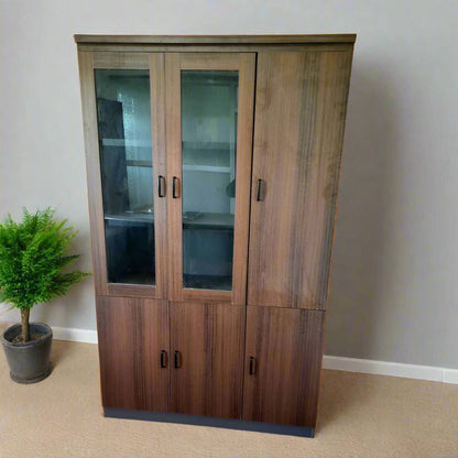 3 - Door Wooden Storage Cabinet - Enkaji Households