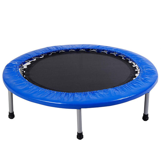 38 - Inch Mini Trampoline - Foldable Fitness Rebounder for Home Workouts - Enkaji Households
