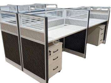 4 - Way Modular Office Workstation - Enkaji Households