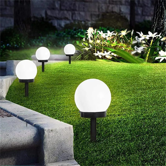 6 - Piece Outdoor Ball Solar Light Set - Enkaji Households