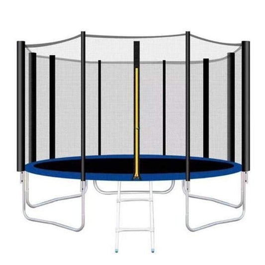 8 - Foot Trampoline with Safety Net – Outdoor Fun & Fitness for Kids and Adults - Enkaji Households