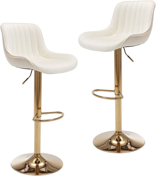Adjustable Bar Stools with Gold Base - Enkaji Households