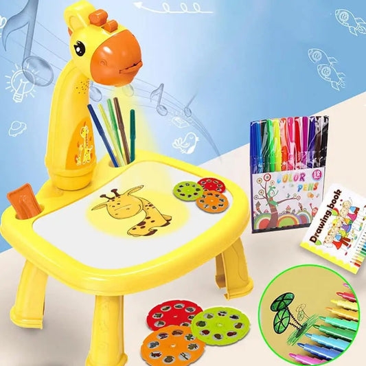 Children LED Projector Drawing Toys – Montessori Educational Writing Tablet - Enkaji Households