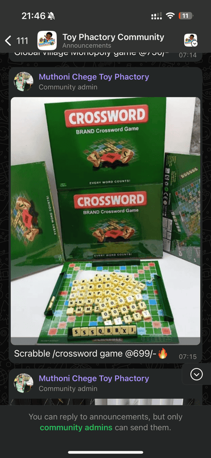 Crossword/Scrabble Game - Enkaji Households