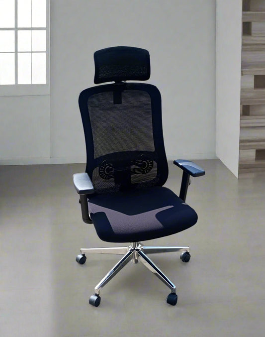 Ergonomic High - Back Mesh Office Chair with Lumbar Support - Enkaji Households