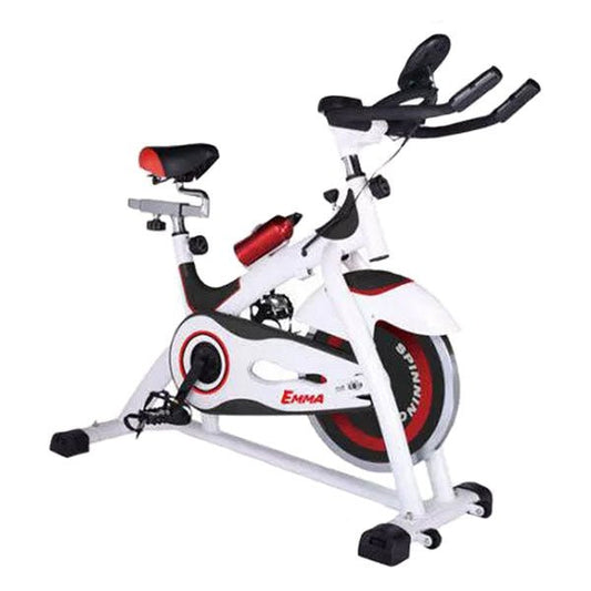 Indoor Spin Bike – Adjustable, Heavy - Duty Cycling Bike with LCD Display &amp; 13KG Flywheel - Enkaji Households