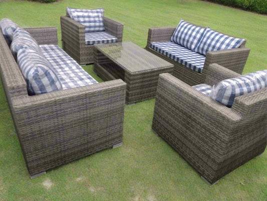 Luxurious 7 - Seater Outdoor Rattan Sofa Set - Enkaji Households