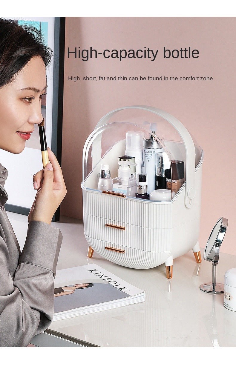 Luxury Large - Capacity Cosmetic Storage Box – 35L - Enkaji Households