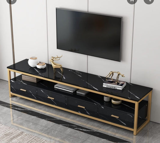 Marble Effect Wooden TV Stand - Enkaji Households