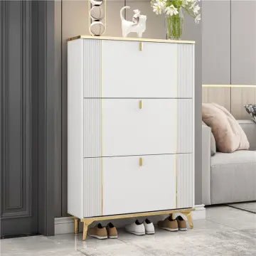 Modern 3 - Tier Shoe Cabinet - Enkaji Households