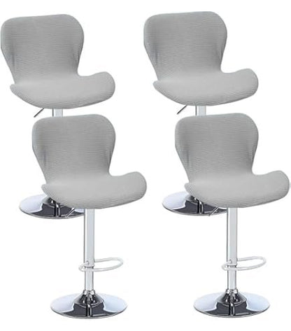 Modern Adjustable Bar Stool – Swivel Counter Height Chair with Footrest - Enkaji Households