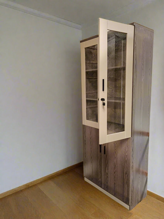 Modern Display Cabinet with Glass Doors - Enkaji Households