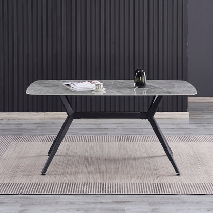 Modern Glass Top Dining Table - Enkaji Households