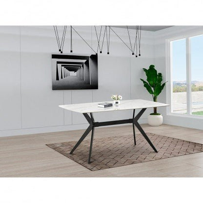Modern Glass Top Dining Table - Enkaji Households