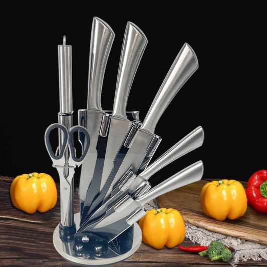 Modern innox hollow handle 8 - piece stainless steel knife set - Enkaji Households