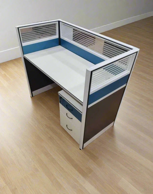 Modern Office Workstation Desk with Partition - Enkaji Households