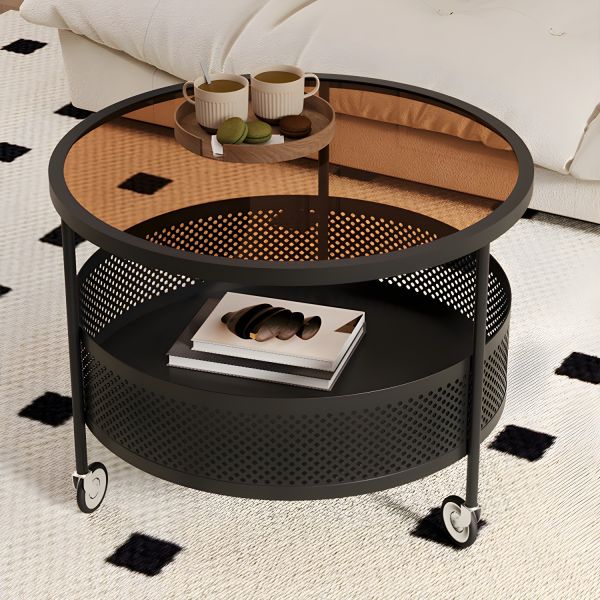 Vintage Glass Coffee Table - Enkaji Households