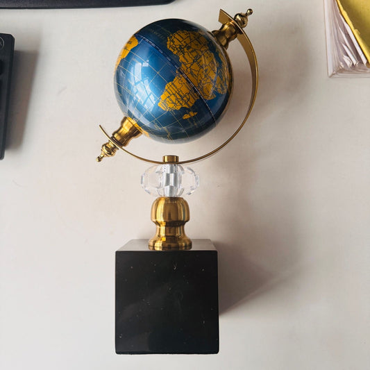 World Globe with Marble Base - Enkaji Households